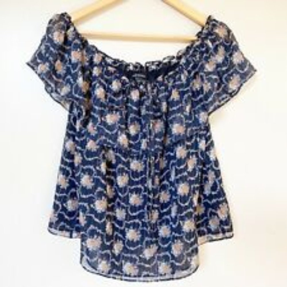 Off the Shoulder Floral Blouse